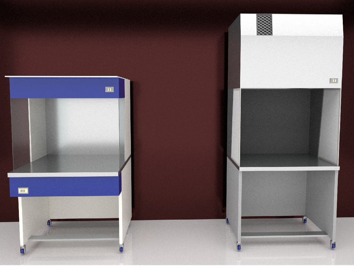 campanas_Render Campana de flujo laminar vertical y horizontal