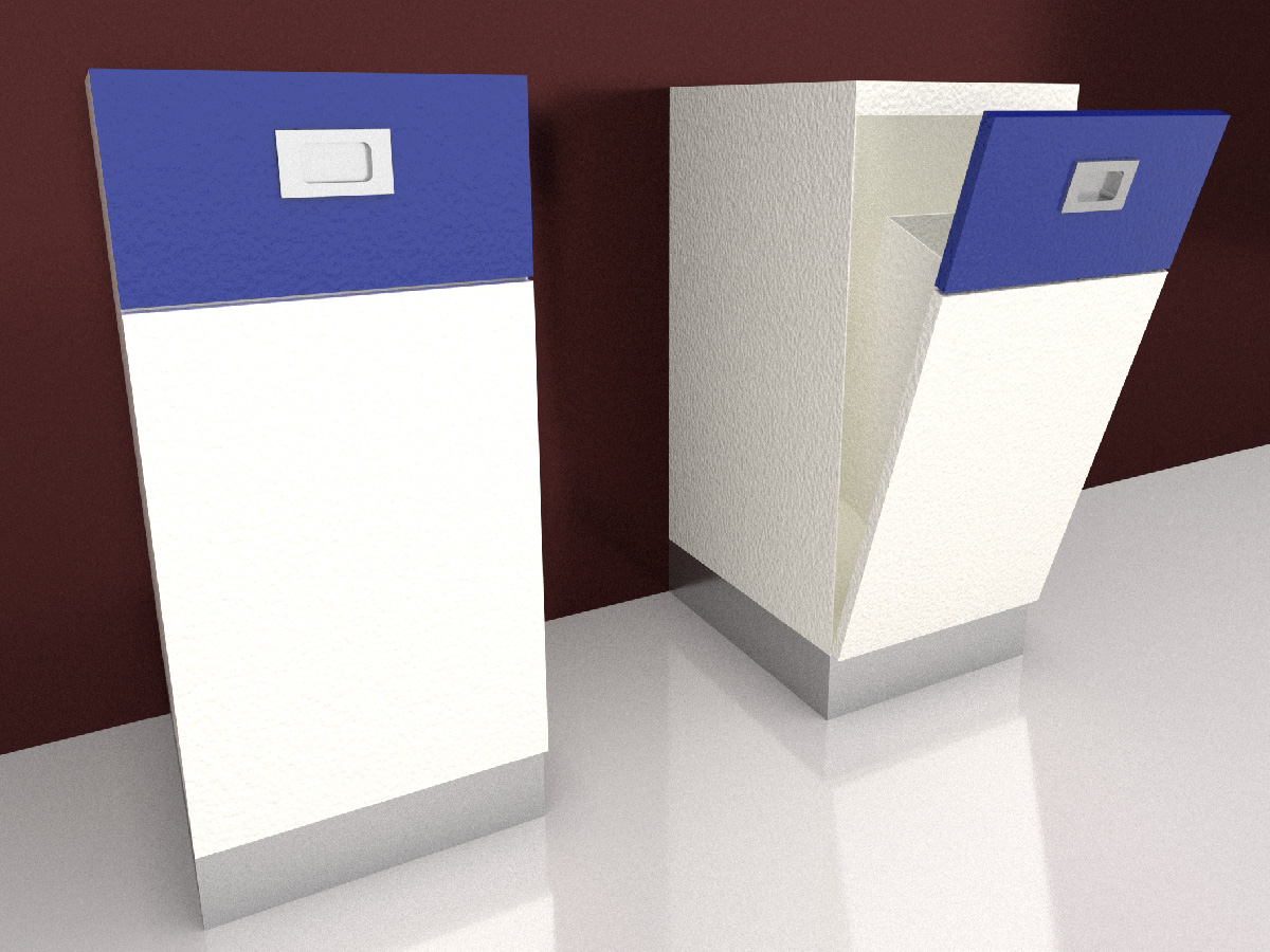 gabinetes de acero inoxidable_Gabinete de basurero de 45 50 6 60 cms de frente