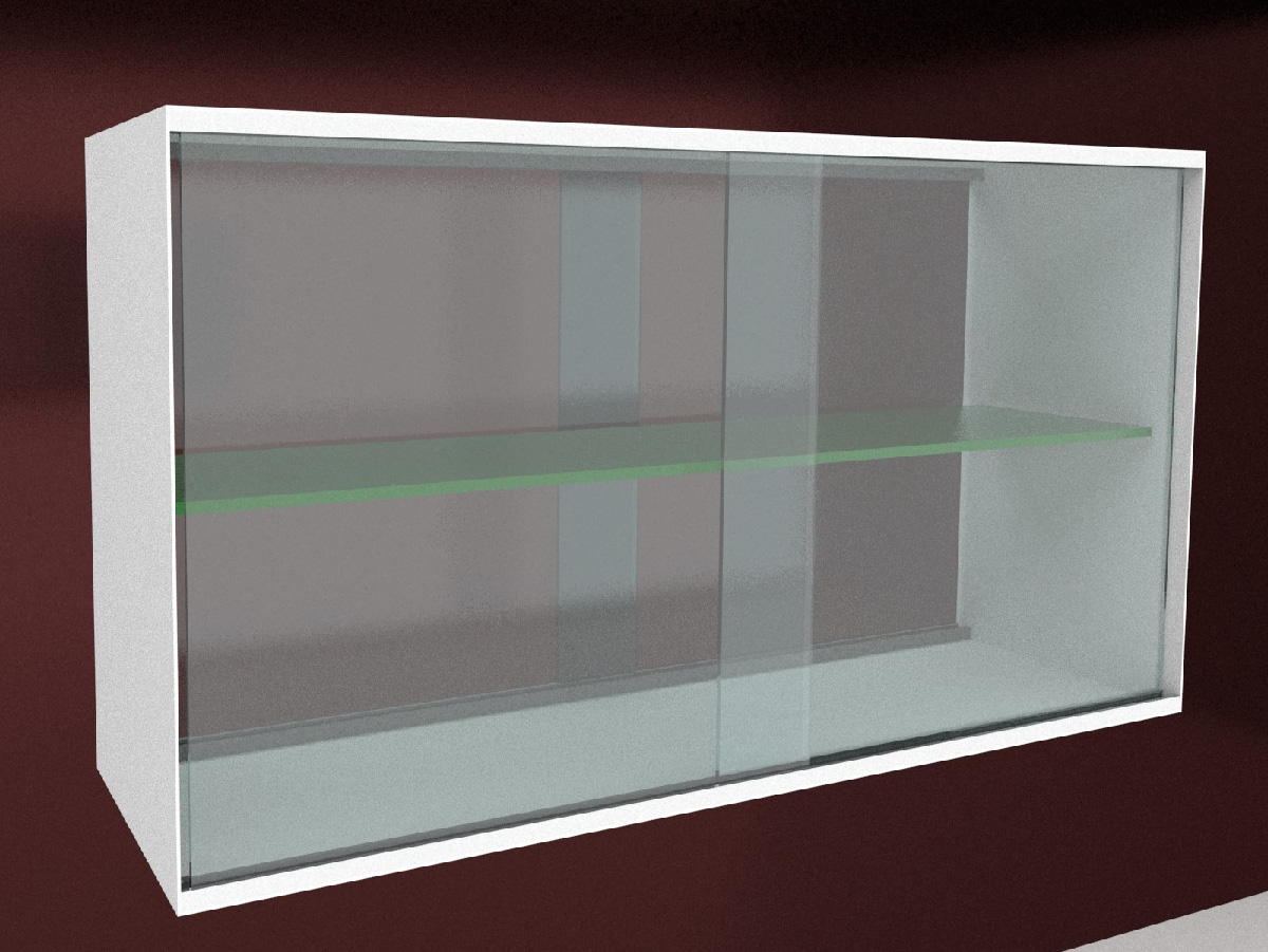 vitrinas-y-anaqueles_VITRINA PARA REPISA PUENTE CON 4 VIDRIOS